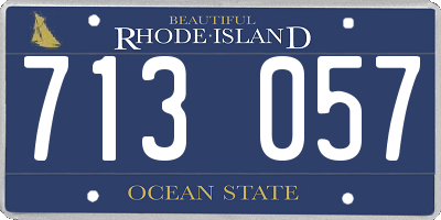 RI license plate 713057