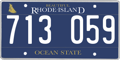 RI license plate 713059