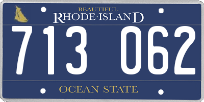 RI license plate 713062