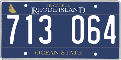 RI license plate 713064