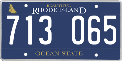 RI license plate 713065