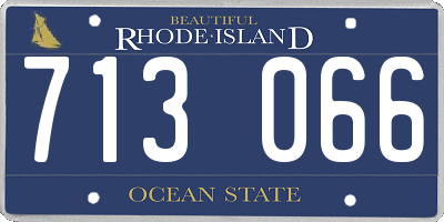 RI license plate 713066