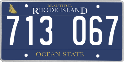 RI license plate 713067