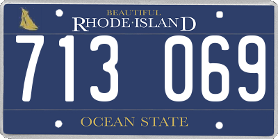 RI license plate 713069