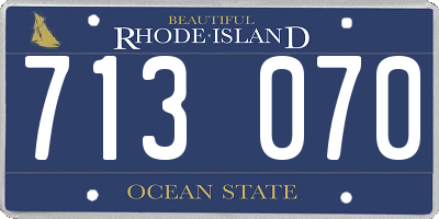 RI license plate 713070