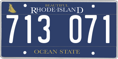 RI license plate 713071