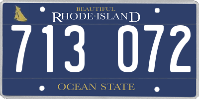 RI license plate 713072
