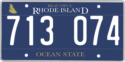 RI license plate 713074