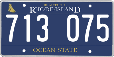 RI license plate 713075