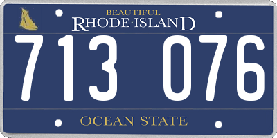 RI license plate 713076