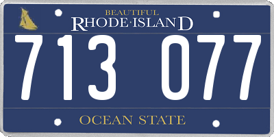 RI license plate 713077