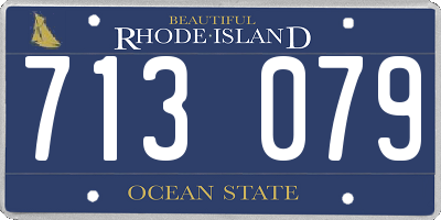 RI license plate 713079