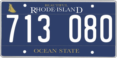 RI license plate 713080
