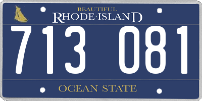 RI license plate 713081