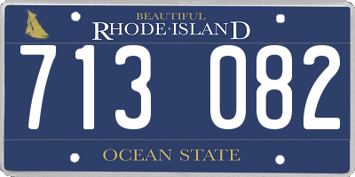 RI license plate 713082