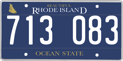 RI license plate 713083