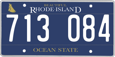 RI license plate 713084