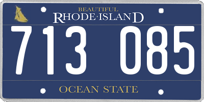 RI license plate 713085
