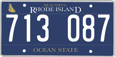 RI license plate 713087