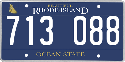 RI license plate 713088