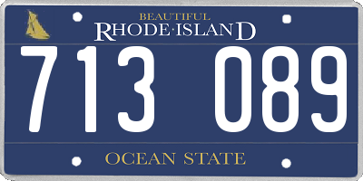 RI license plate 713089