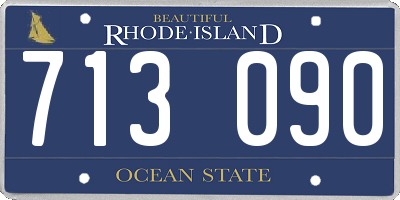 RI license plate 713090