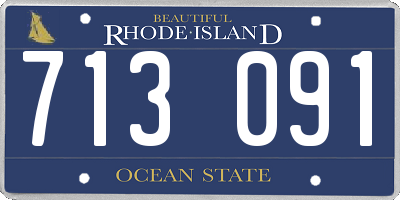 RI license plate 713091