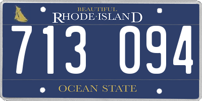 RI license plate 713094