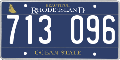 RI license plate 713096