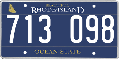 RI license plate 713098