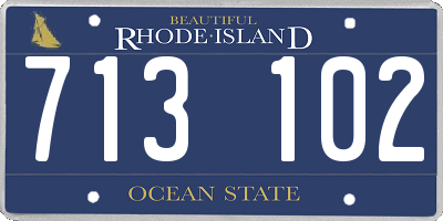 RI license plate 713102