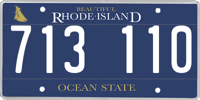 RI license plate 713110