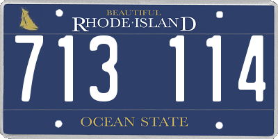 RI license plate 713114