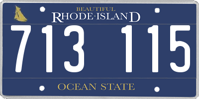 RI license plate 713115
