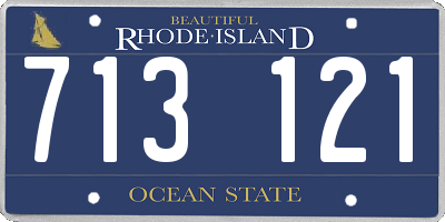 RI license plate 713121