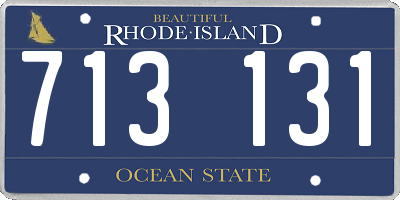 RI license plate 713131