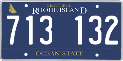 RI license plate 713132