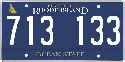 RI license plate 713133
