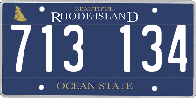 RI license plate 713134