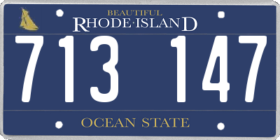 RI license plate 713147
