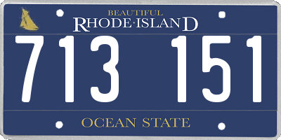 RI license plate 713151