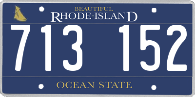 RI license plate 713152