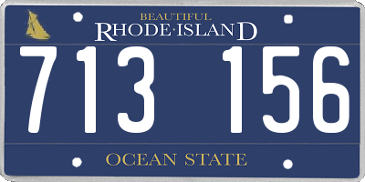 RI license plate 713156