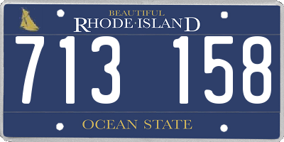 RI license plate 713158