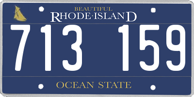 RI license plate 713159