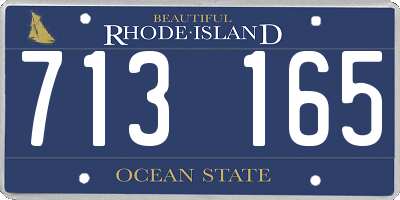 RI license plate 713165