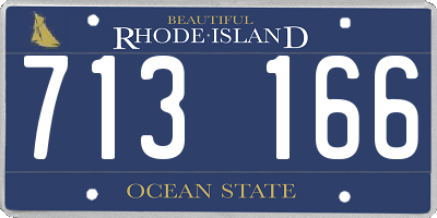 RI license plate 713166