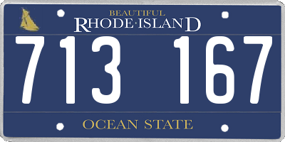 RI license plate 713167