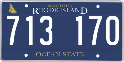 RI license plate 713170