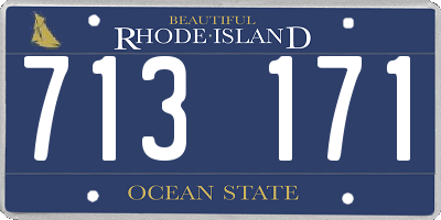 RI license plate 713171
